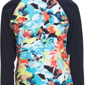 NWT The North Face Floral Print Long Sleeve Shirt Girls - M 10-12